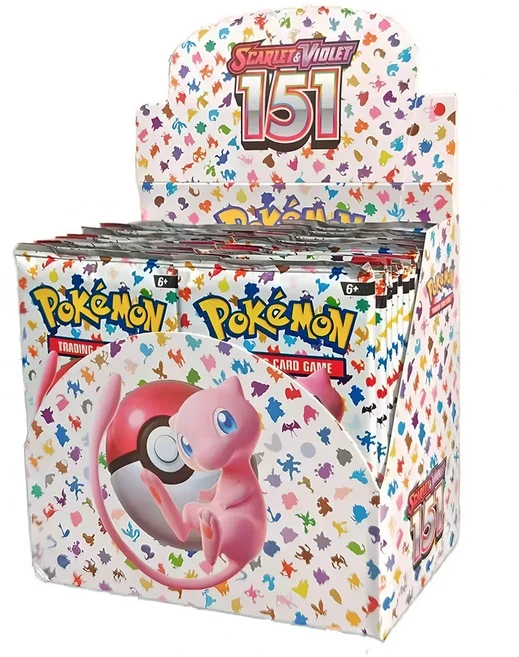 324/360개 영어판 TCG: 스칼렛 & 바이올렛 151 클래식 확장 부스터 박스 트레이딩 카드 36팩 선물
