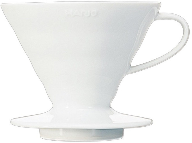 【圖騰咖啡】Hario V60 白色陶瓷圓錐形濾杯 VDC02W 手沖咖啡濾杯 (1-2人份/2-4人份), 1箱/盒, VDCR-01-W, 1-2人份