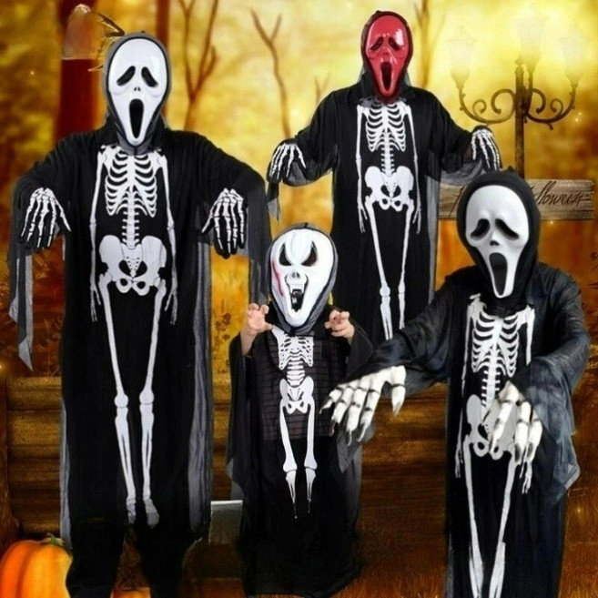 할로윈 해골 망토옷