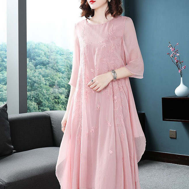 COSYEVNO 한복 원피스 빅사이즈 여성복 봄여름 빈티지 롱스커트