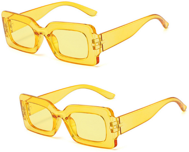 리빙듀오 인싸선글라스 안경 인생네컷 할로윈 2개 한세트, 016.멜라콩선글라스 옐로우(156)