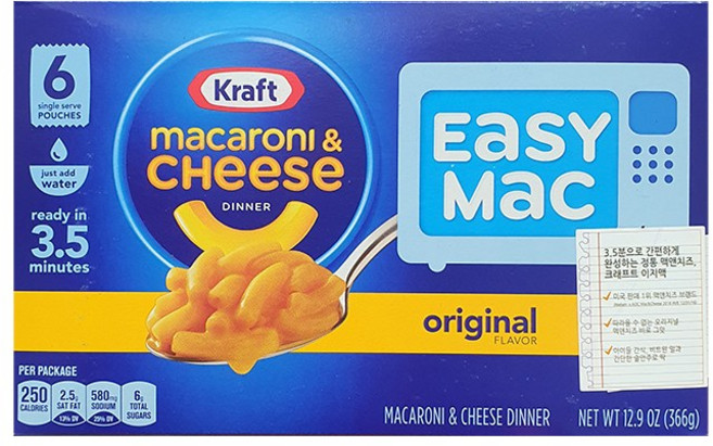 크래프트 맥앤치즈 이지맥 오리지널 6p, 366g, 1개