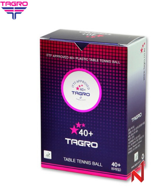 탁구공 타그로 ABS 40+ 시합구 6개입 WH