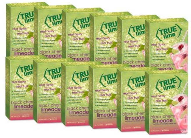 트루 라임 블랙 체리 라임에이드 드링크 믹스 10개입 (12개 팩 True Lime Black Cherry Limeade Drink Mix 10-Count (Pack of 12, 1개
