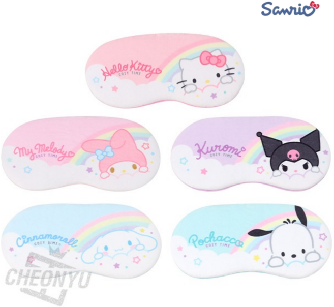 산리오 캐릭터 극세사 수면안대