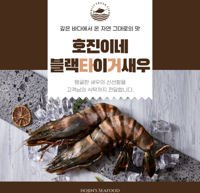 호진이네 블랙타이거새우 냉동 킹타이거새우 캠핑요리 구이 새우장 재료 용도 대용량, 1개, 10마리