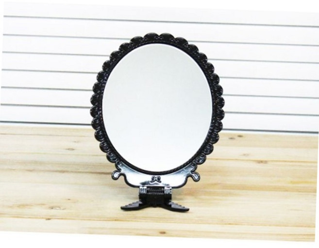 접이식 특대형 탁상 거울 블랙 스탠드 손거울 겸용 메이크업 화장 탁상거울 공주거울