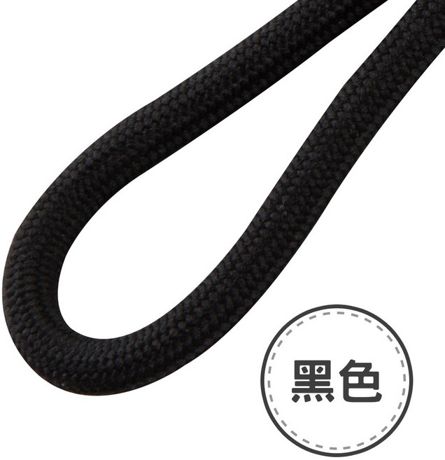 ARZ 多功能編織掛繩 頸掛繩/指環繩, 1個, 指環款, 黑色