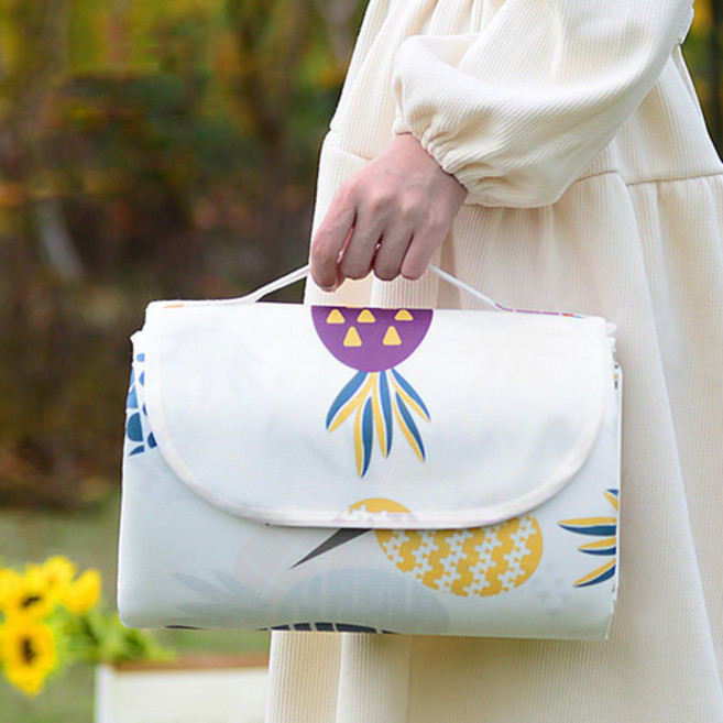 휴대용 캐릭터 방수 돗자리 여행 피크닉 나들이 매트 한강 캠핑, 파인애플