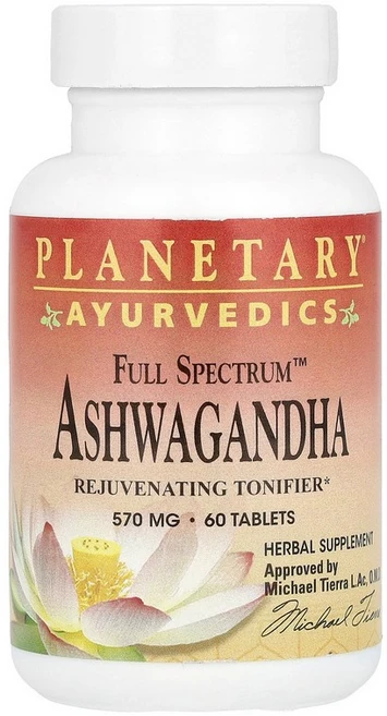 Planetary Herbals Ayurvedics Full Spectrum™ Ashwagandha 570 mg 60 Tablets, 1, 60정 - 쿠팡