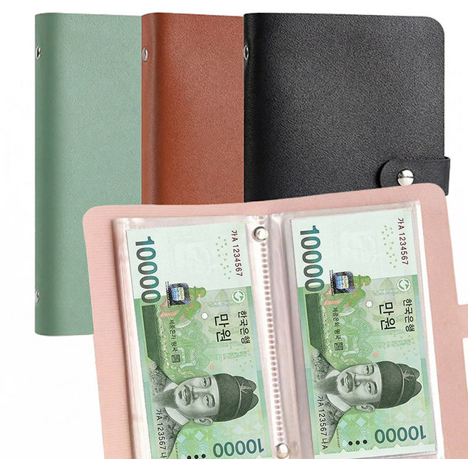 제로앤나인 현금 수납 다이어리 현금챌린지 지폐보관함, 1개, 민트