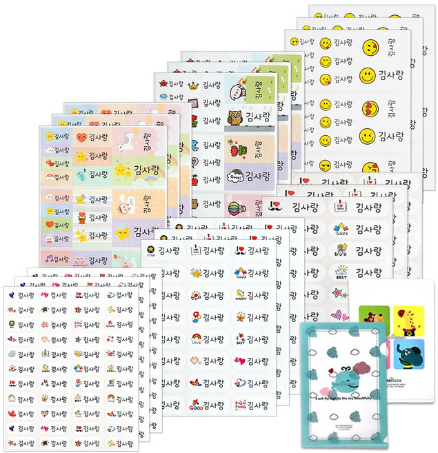 네임코코 방수네임스티커 실속구성 패키지, 패키지 SP28-혼합형A세트