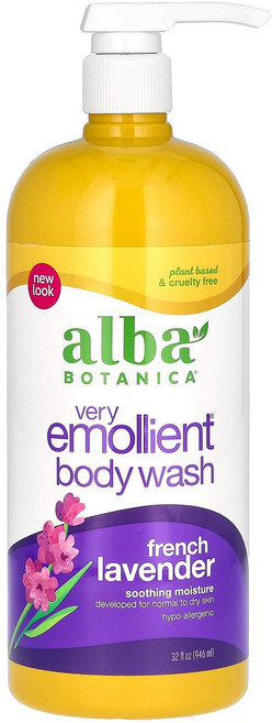 알바 보타니카 베리 에몰리언트 바디 워시 프렌치 라벤더 946ml(32fl oz) ALB-00563, 1개