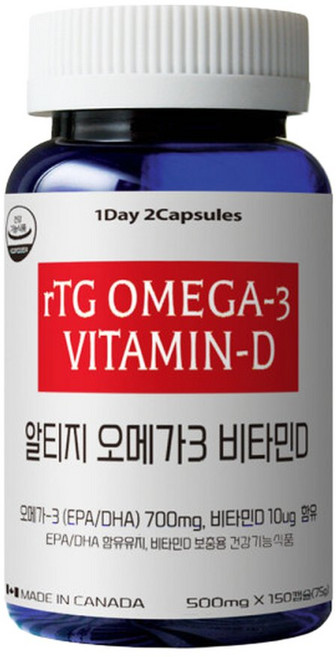 (NEW) 캐나다 하이키즈오메가3+비타민D1병, 60정, 1개