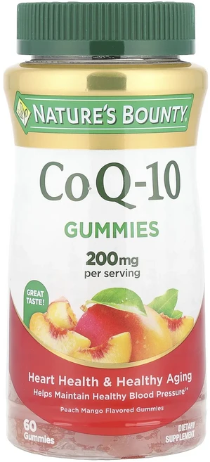 새해 첫좋은선물 Nature's Bounty CoQ-10 구미젤리 복숭아 망고 맛 구미젤리 60개(구미젤리 1개당 100mg) 제대로 할인합니다, NaturesBountyCoQ10구미젤리복숭아망고맛구미 - 쿠팡
