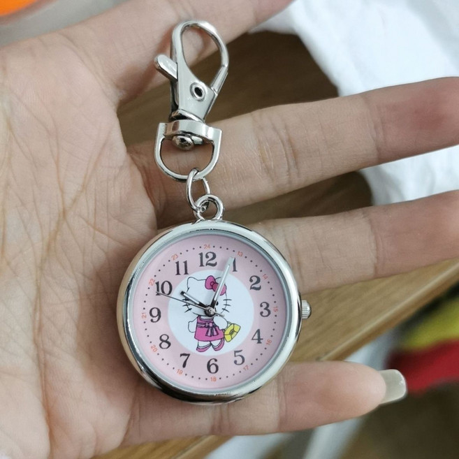열쇠고리 헬로키티 미니 시계키링 가방키링, B