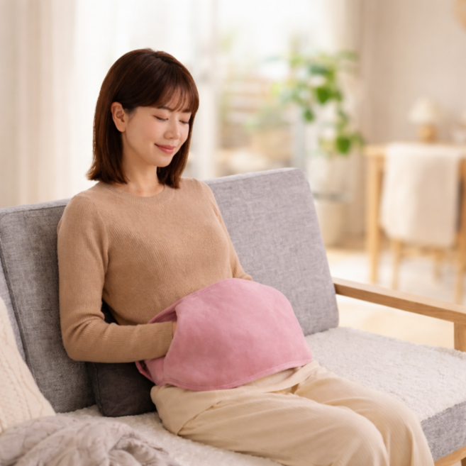 뭉칠때 배아플때 전자파제로 안전한 무선 전기 온수찜질기 온열찜질팩, 몽키