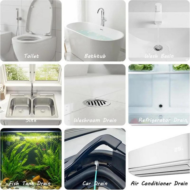 머리카락 제거기 화장실 주방 싱크대 욕조용 배수구 청소 도구, 01 86cm, 1개