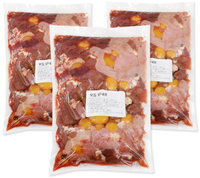 벅스웨이 국내산 모듬닭내장 1kg, 3개