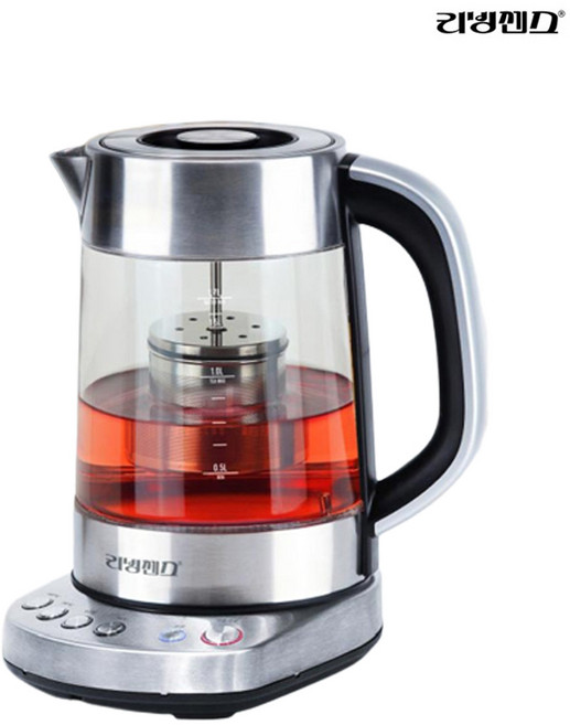 리빙센스 글라스 무선 티포트 1.7L 유리 전기포트 분유포트 전기주전자 보온모드 LS-1733T