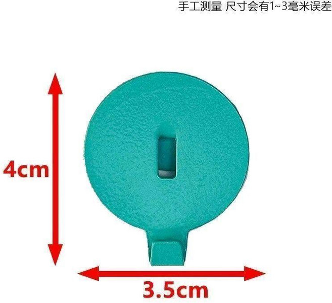 洞洞板掛鉤配件 多色烤漆 6mm通用掛勾 收納整理, 1個, 純藍色圓形,6個套裝, 純藍色, 圓形