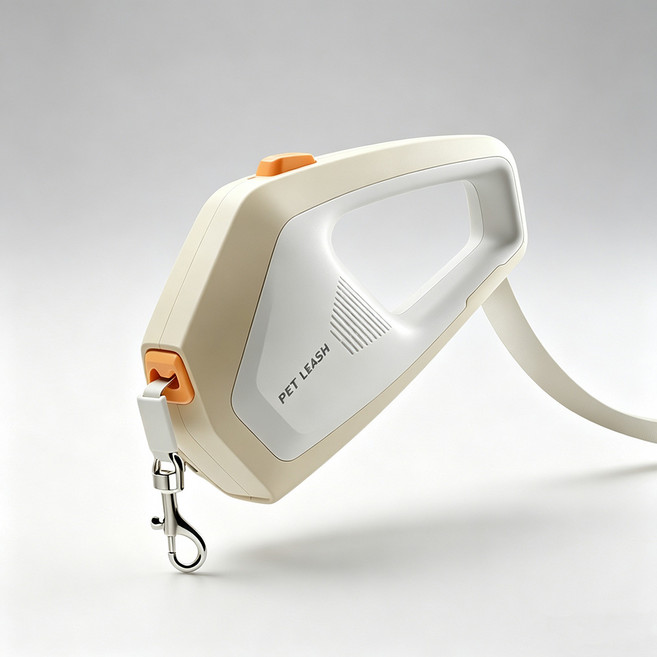 JEWAY 강아지 자동 리드줄 대형견소형견겸용 5M, 1개, 미백색