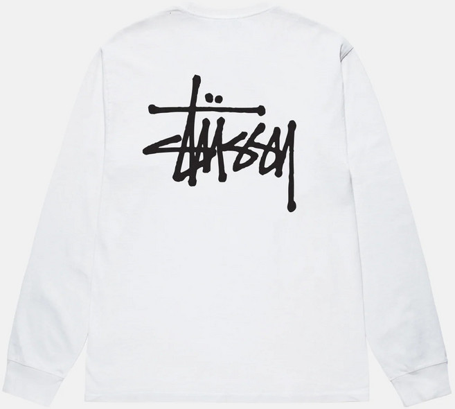 [국내배송] 스투시 베이직 롱슬리브 긴팔 티셔츠 화이트 1995000