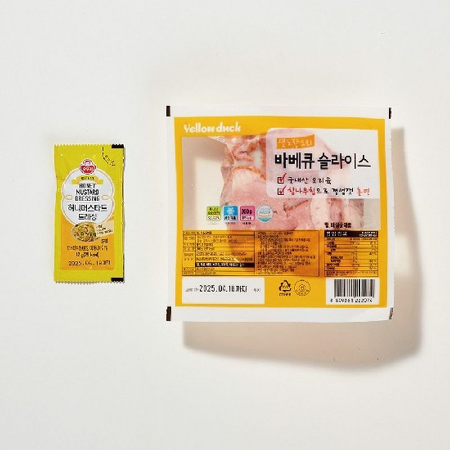 샛노랑오리 훈제오리 바베큐 슬라이스, 단일옵션, 200g, 7개