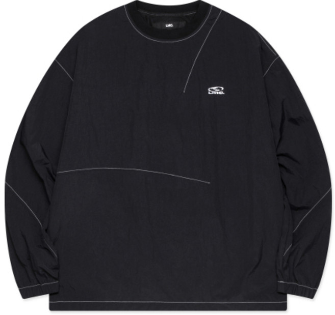 [엘엠씨] LMC NYLON CURVED DART CREWNECK black