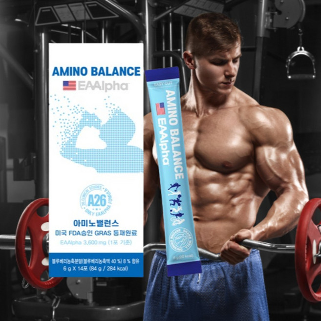 아미노 밸런스 이에이알파 6g X 14포 진보된 단백질 근육합성 아미노산 포뮬러, 단품, 1박스