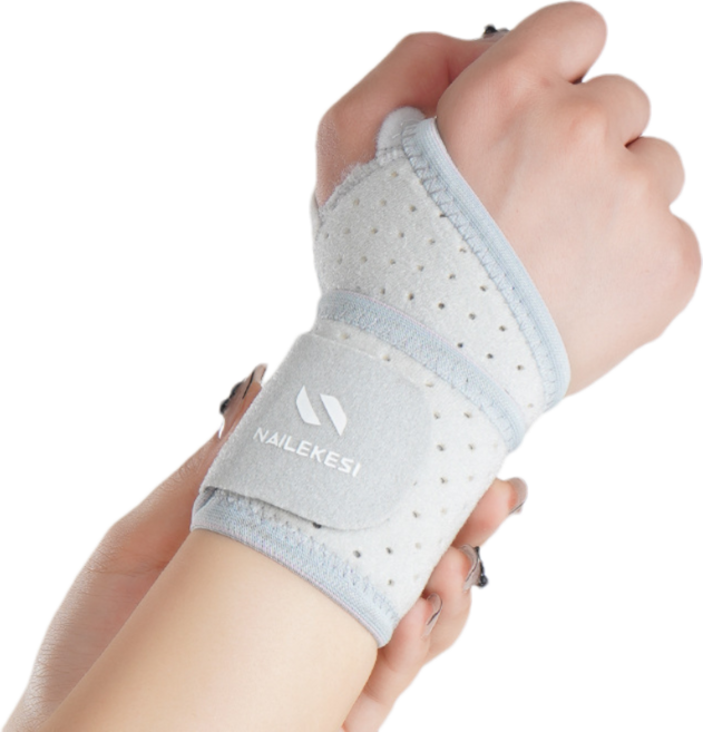 네일릭스 프로페셔널 스포츠 손목 보호대 초경량 디자인 22g 남녀 공용, 회색, 1개