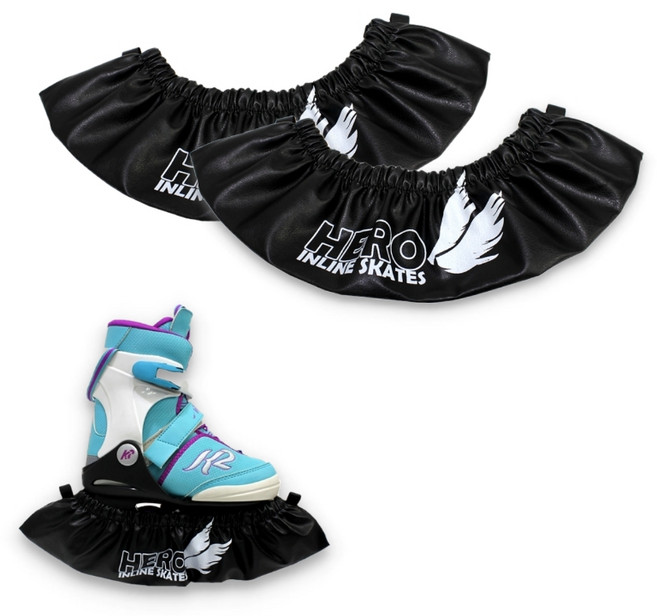 애니카걸 히어로 아동 성인용 인라인 휠커버 용품 신신스포츠, 1세트, 블랙