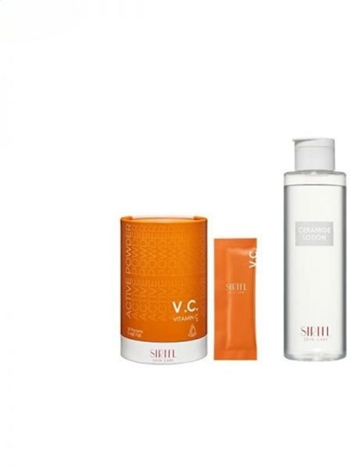 SIRTFL 액티브 파우다 세트 비타민C 세라마이드로션 서트풀 고농도 세럼 에센스파우더, 1개