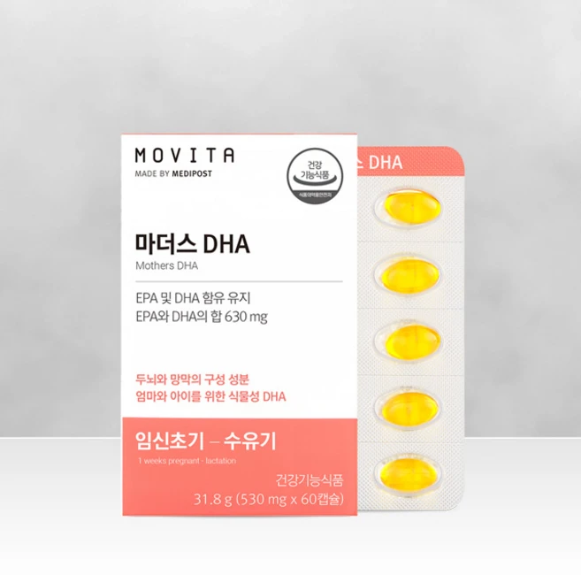모비타 마더스 DHA 임산부 영양제 60회분 (리뉴얼 최신 정품), 1개, 60정 - 쿠팡