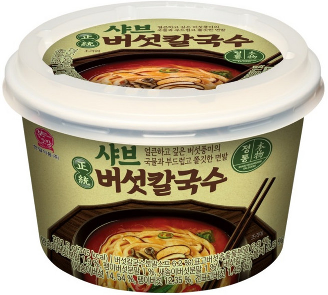 정통 샤브버섯칼국수, 2개, 201g