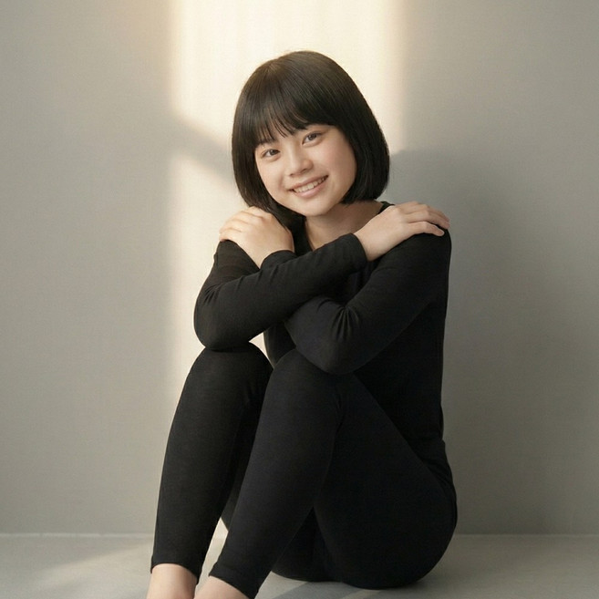 르브니 주니어 히트앤웜 상하세트 라운드넥 면 스판 내복 상하의 세트 아동 실내복