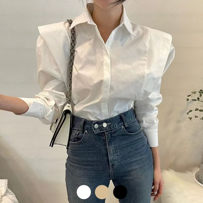 귈림 파워 숄더 히든버튼 셔츠 G4SBL040P