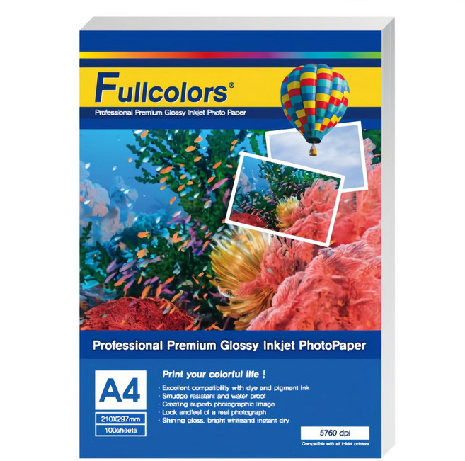 풀컬러즈 포토용지 135g, A4, 100개