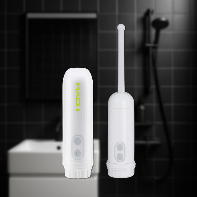 수동 물티슈 대체 절수 소형 회전 핸드 비데, 단순배송상품, 화이트