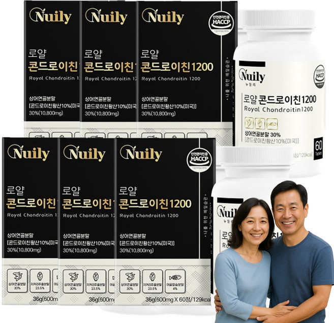 뉴일리 상어연골분말 로얄콘드로이친600mgx60정, 60정, 6개