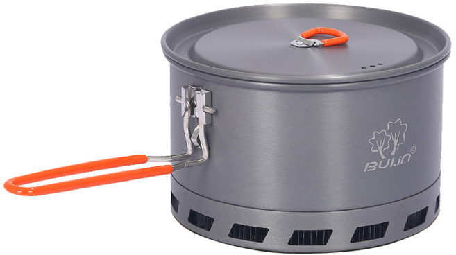 Bulin 알루미늄 합금 초경량 야외 캠핑 조리기구 냄비 피크닉 2L, 02 Metal lid pot, 한개옵션1