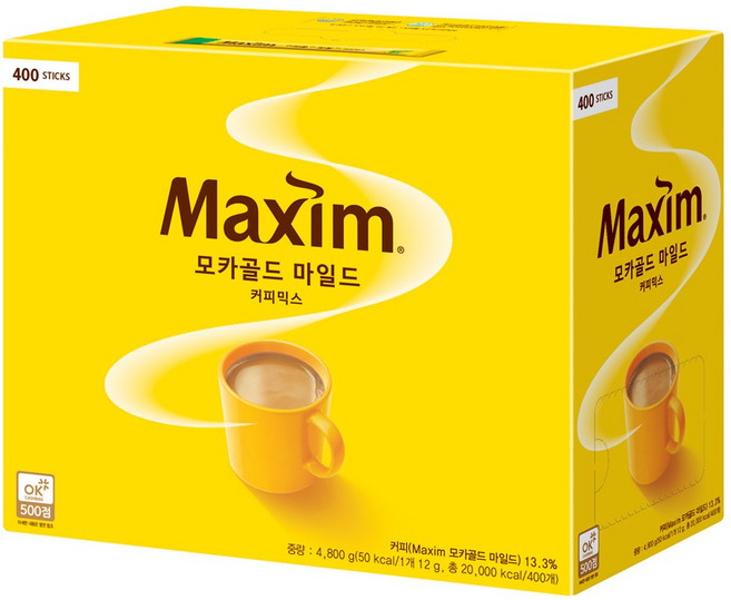 맥심 모카골드 마일드 커피 믹스, 1개, 12mg