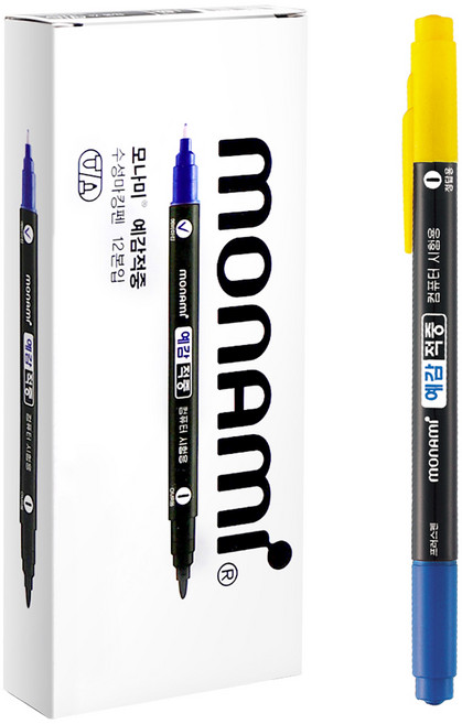 모나미 예감적중 컴퓨터 시험용 사인펜, 흑색 + 파랑색