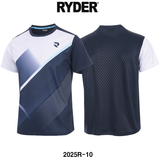 라이더 티셔츠 배드민턴 반팔 상의 남성 여성 게임웨어 화이트 민트 네이비 2025R-10