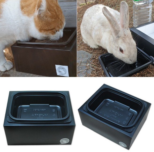 길고양이 보온 물그릇 덜 어는 길냥이 그릇 용기, 1개, [시즌2] 500ml 보온물그릇