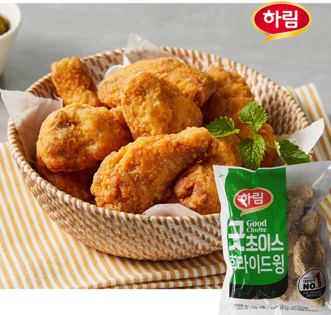 하림-굿초이스 후라이드 윙 1kg, 4개