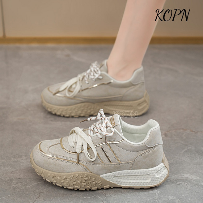 KOPN 봄철 여성용 통기성 신발 여성 인스타그램 스타일 한국 풀커버스 스포츠화 캐주얼 베이퍼 스타일