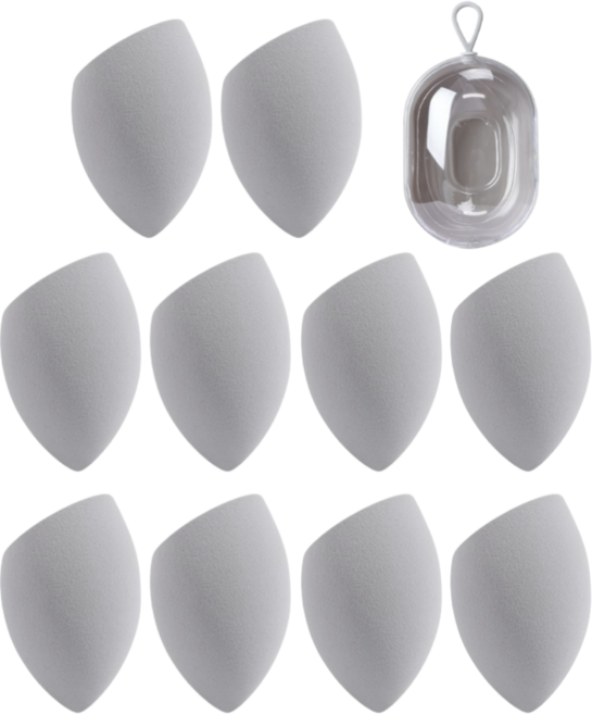 라라민 쫀쫀한 물방울 퍼프 파운데이션 똥퍼프, 1세트, 그레이