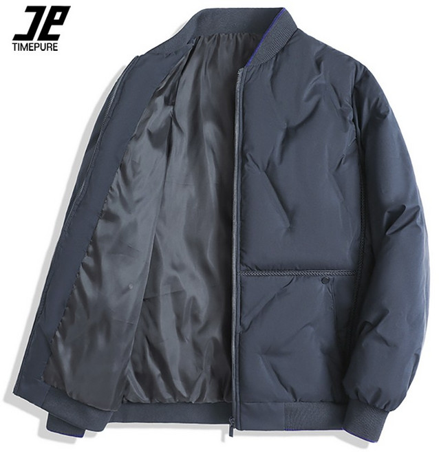 타임퓨어 남성 누빔 항공점퍼 자켓 웰론 패딩 오버핏 가을 겨울 시보리 블루종 경량패딩 오버핏 빅사이즈 간절기 작업복 방한복