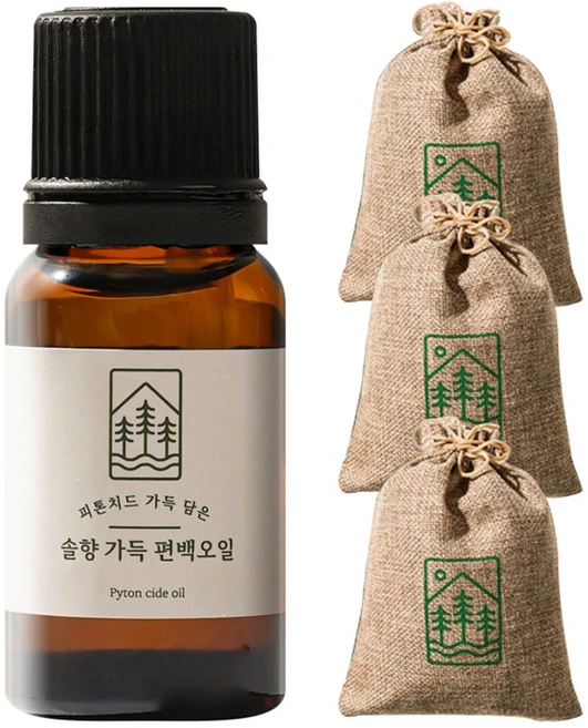 솔향가득 잎 편백오일 + 편백큐브3 100% 천연 피톤치드 아로마 오일 원액, 1개, 30ml - 쿠팡